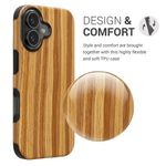 Laptop, Telefoane si Tablete - Telefoane mobile si accesorii - Accesorii Telefoane - Huse telefoane - Husa Kwmobile pentru iPhone 17, anti-alunecare, lemn, TPU, aspect vintage - Infinity.ro
