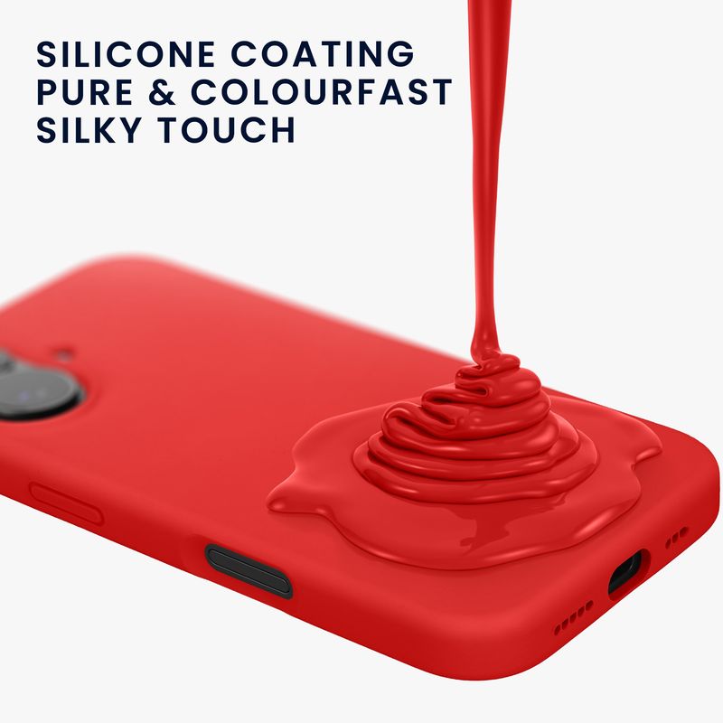 Laptop, Telefoane si Tablete - Telefoane mobile si accesorii - Accesorii Telefoane - Huse telefoane - Husa Kwmobile pentru iPhone 17, anti-alunecare, silicon, rosu clasic - Infinity.ro