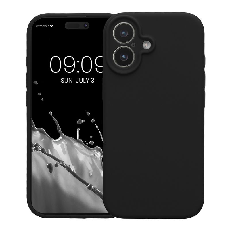 Laptop, Telefoane si Tablete - Telefoane mobile si accesorii - Accesorii Telefoane - Huse telefoane - Husa Kwmobile pentru iPhone 17, anti-alunecare, silicon, negru - Infinity.ro