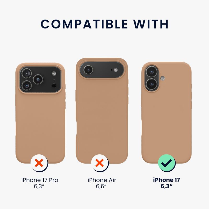 Laptop, Telefoane si Tablete - Telefoane mobile si accesorii - Accesorii Telefoane - Huse telefoane - Husa Kwmobile pentru iPhone 17, anti-alunecare, silicon, maro - Infinity.ro
