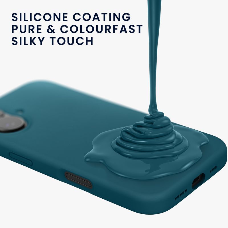 Laptop, Telefoane si Tablete - Telefoane mobile si accesorii - Accesorii Telefoane - Huse telefoane - Husa Kwmobile pentru iPhone 17, anti-alunecare, silicon, turcoaz - Infinity.ro