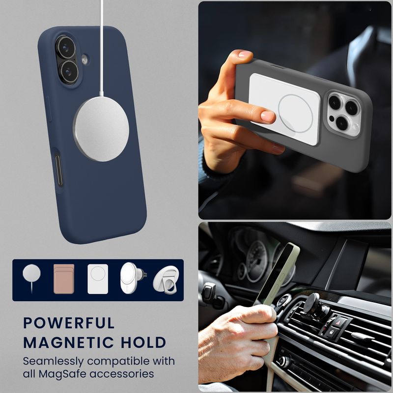 Laptop, Telefoane si Tablete - Telefoane mobile si accesorii - Accesorii Telefoane - Huse telefoane - Husa Kwmobile pentru iPhone 17, compatibilitate MagSafe, silicon, albastru - Infinity.ro