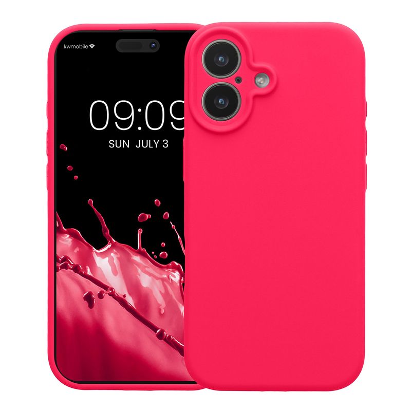 Laptop, Telefoane si Tablete - Telefoane mobile si accesorii - Accesorii Telefoane - Huse telefoane - Husa Kwmobile pentru iPhone 17, anti-alunecare, silicon, roz - Infinity.ro