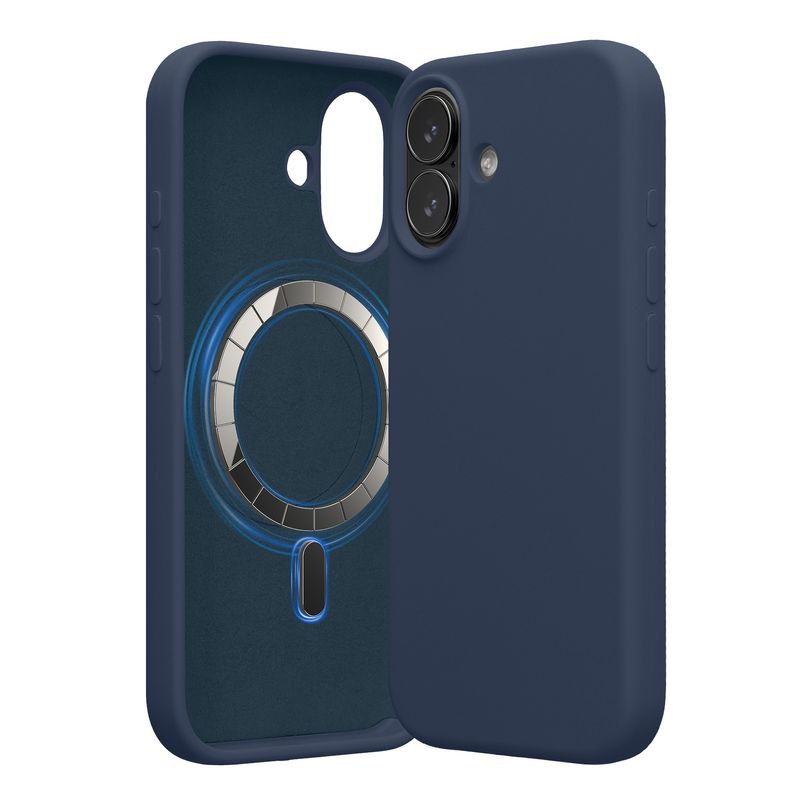 Laptop, Telefoane si Tablete - Telefoane mobile si accesorii - Accesorii Telefoane - Huse telefoane - Husa Kwmobile pentru iPhone 17, compatibilitate MagSafe, silicon, albastru - Infinity.ro