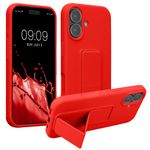 Laptop, Telefoane si Tablete - Telefoane mobile si accesorii - Accesorii Telefoane - Huse telefoane - Husa Kwmobile pentru iPhone 17, functie stand, silicon, rosu - Infinity.ro