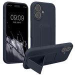 Laptop, Telefoane si Tablete - Telefoane mobile si accesorii - Accesorii Telefoane - Huse telefoane - Husa Kwmobile pentru iPhone 17, functie stand, silicon, mov, curea de mana - Infinity.ro