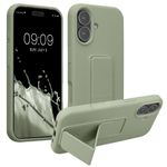 Laptop, Telefoane si Tablete - Telefoane mobile si accesorii - Accesorii Telefoane - Huse telefoane - Husa Kwmobile pentru iPhone 17, functie stand, silicon, verde - Infinity.ro
