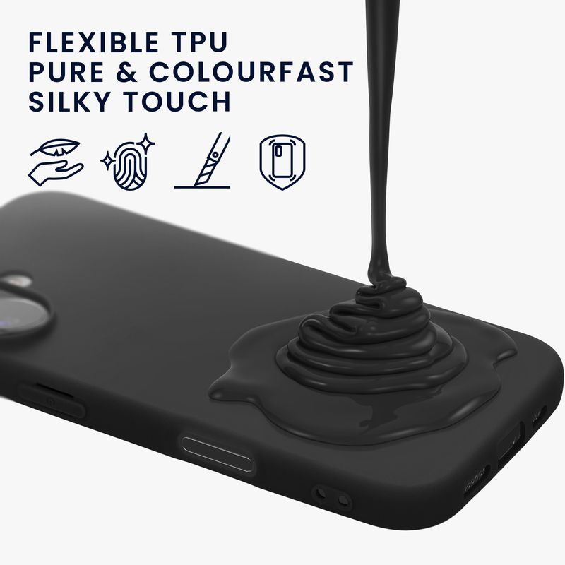 Laptop, Telefoane si Tablete - Telefoane mobile si accesorii - Accesorii Telefoane - Huse telefoane - Husa Kwmobile pentru iPhone 17, incarcare wireless, anti-alunecare, silicon, negru - Infinity.ro