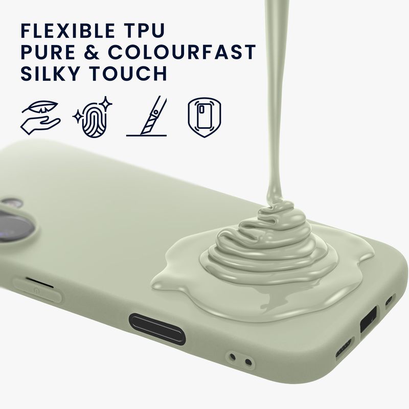 Laptop, Telefoane si Tablete - Telefoane mobile si accesorii - Accesorii Telefoane - Huse telefoane - Husa Kwmobile pentru iPhone 17, incarcare wireless, anti-alunecare, silicon, verde - Infinity.ro