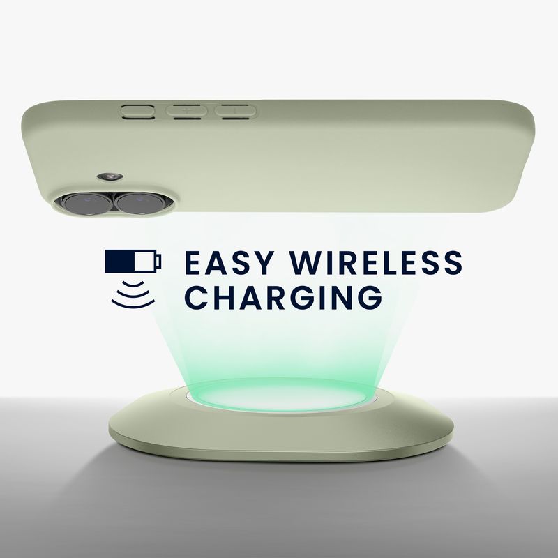 Laptop, Telefoane si Tablete - Telefoane mobile si accesorii - Accesorii Telefoane - Huse telefoane - Husa Kwmobile pentru iPhone 17, incarcare wireless, anti-alunecare, silicon, verde - Infinity.ro
