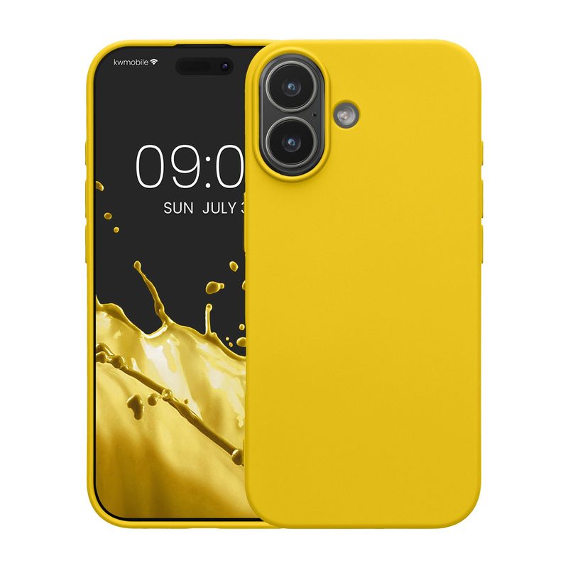 Laptop, Telefoane si Tablete - Telefoane mobile si accesorii - Accesorii Telefoane - Huse telefoane - Husa Kwmobile pentru iPhone 17, protectie la socuri, silicon, galben - Infinity.ro