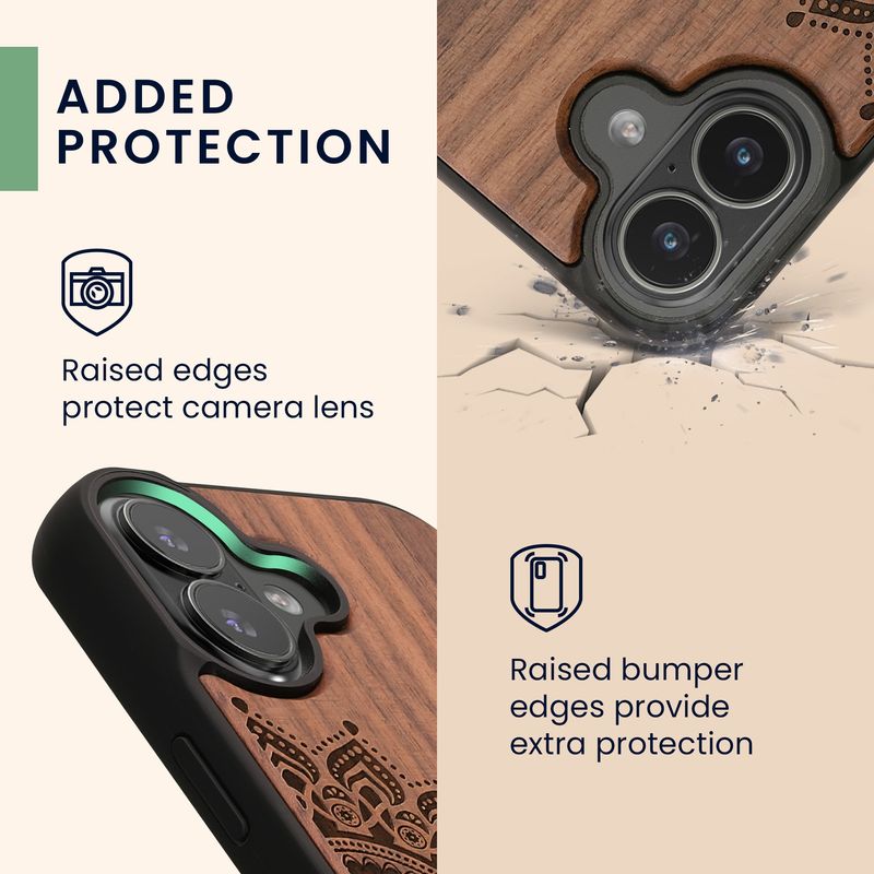 Laptop, Telefoane si Tablete - Telefoane mobile si accesorii - Accesorii Telefoane - Huse telefoane - Husa Kwmobile pentru iPhone 17, protectie la socuri, protectie la zgarieturi, lemn, TPU, maro - Infinity.ro