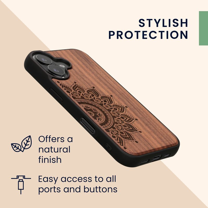 Laptop, Telefoane si Tablete - Telefoane mobile si accesorii - Accesorii Telefoane - Huse telefoane - Husa Kwmobile pentru iPhone 17, protectie la socuri, protectie la zgarieturi, lemn, TPU, maro - Infinity.ro