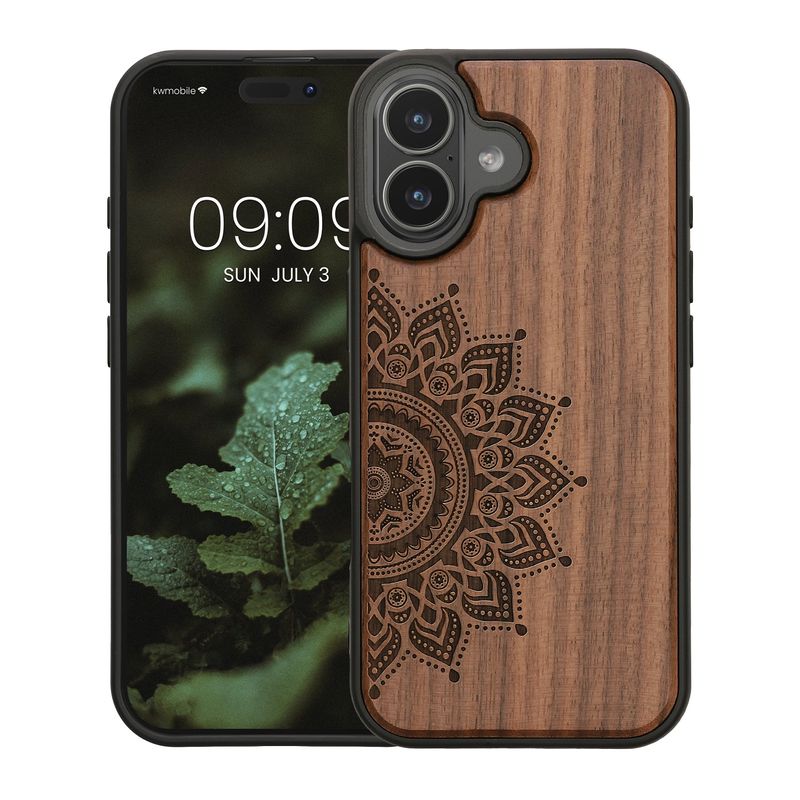 Laptop, Telefoane si Tablete - Telefoane mobile si accesorii - Accesorii Telefoane - Huse telefoane - Husa Kwmobile pentru iPhone 17, protectie la socuri, protectie la zgarieturi, lemn, TPU, maro - Infinity.ro