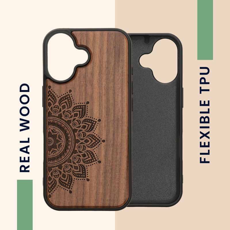 Laptop, Telefoane si Tablete - Telefoane mobile si accesorii - Accesorii Telefoane - Huse telefoane - Husa Kwmobile pentru iPhone 17, protectie la socuri, protectie la zgarieturi, lemn, TPU, maro - Infinity.ro