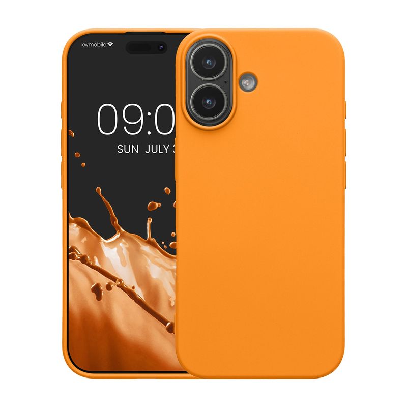Laptop, Telefoane si Tablete - Telefoane mobile si accesorii - Accesorii Telefoane - Huse telefoane - Husa Kwmobile pentru iPhone 17, protectie la socuri, silicon, portocaliu - Infinity.ro