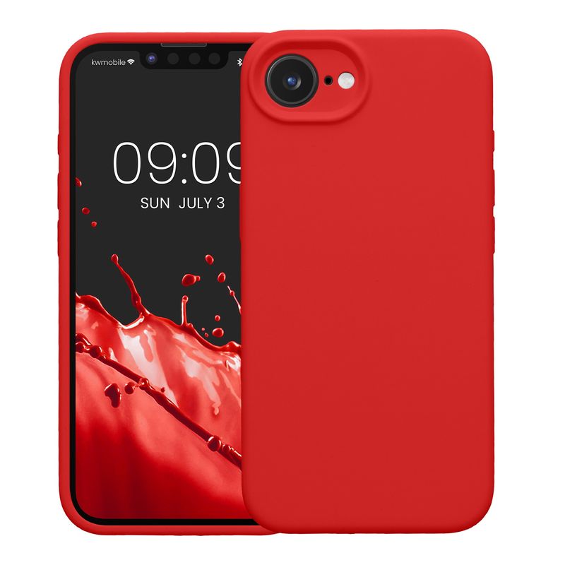 Laptop, Telefoane si Tablete - Telefoane mobile si accesorii - Accesorii Telefoane - Huse telefoane - Husa Kwmobile pentru iPhone 17e/16e, anti-alunecare, silicon, rosu clasic - Infinity.ro