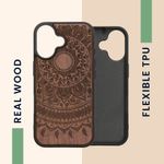Laptop, Telefoane si Tablete - Telefoane mobile si accesorii - Accesorii Telefoane - Huse telefoane - Husa Kwmobile pentru iPhone 17, protectie la zgarieturi, lemn, TPU, maro - Infinity.ro