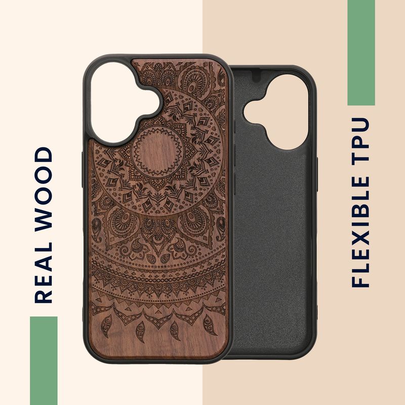 Laptop, Telefoane si Tablete - Telefoane mobile si accesorii - Accesorii Telefoane - Huse telefoane - Husa Kwmobile pentru iPhone 17, protectie la zgarieturi, lemn, TPU, maro - Infinity.ro