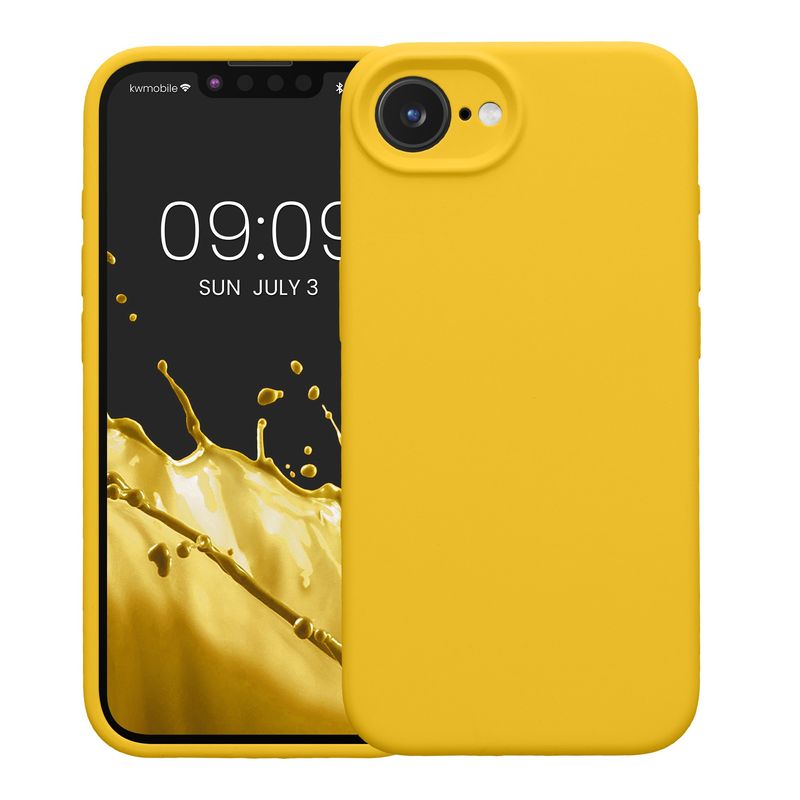 Laptop, Telefoane si Tablete - Telefoane mobile si accesorii - Accesorii Telefoane - Huse telefoane - Husa Kwmobile pentru iPhone 17e/16e, anti-alunecare, silicon, galben - Infinity.ro