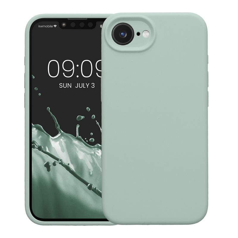 Laptop, Telefoane si Tablete - Telefoane mobile si accesorii - Accesorii Telefoane - Huse telefoane - Husa Kwmobile pentru iPhone 17e/16e, anti-alunecare, silicon, menta - Infinity.ro