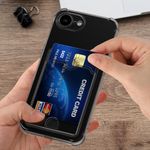 Laptop, Telefoane si Tablete - Telefoane mobile si accesorii - Accesorii Telefoane - Huse telefoane - Husa Kwmobile pentru iPhone 17e/16e, buzunar card, TPU, negru, transparent - Infinity.ro
