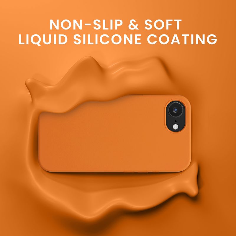 Laptop, Telefoane si Tablete - Telefoane mobile si accesorii - Accesorii Telefoane - Huse telefoane - Husa Kwmobile pentru iPhone 17e/16e, anti-alunecare, sticla temperata, portocaliu - Infinity.ro