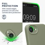 Laptop, Telefoane si Tablete - Telefoane mobile si accesorii - Accesorii Telefoane - Huse telefoane - Husa Kwmobile pentru iPhone 17e/16e, anti-alunecare, silicon, verde, gri - Infinity.ro