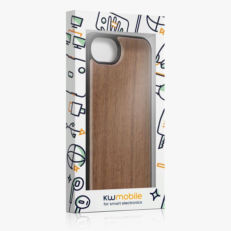 Laptop, Telefoane si Tablete - Telefoane mobile si accesorii - Accesorii Telefoane - Huse telefoane - Husa Kwmobile pentru iPhone 17e/16e, compatibilitate MagSafe, lemn, TPU, maro - Infinity.ro
