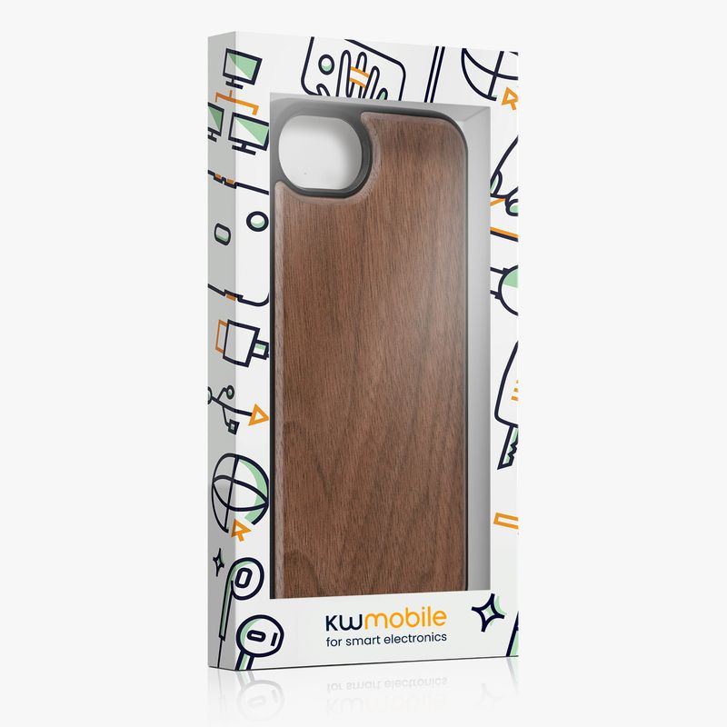 Laptop, Telefoane si Tablete - Telefoane mobile si accesorii - Accesorii Telefoane - Huse telefoane - Husa Kwmobile pentru iPhone 17e/16e, compatibilitate MagSafe, protectie la socuri, lemn, TPU, maro - Infinity.ro