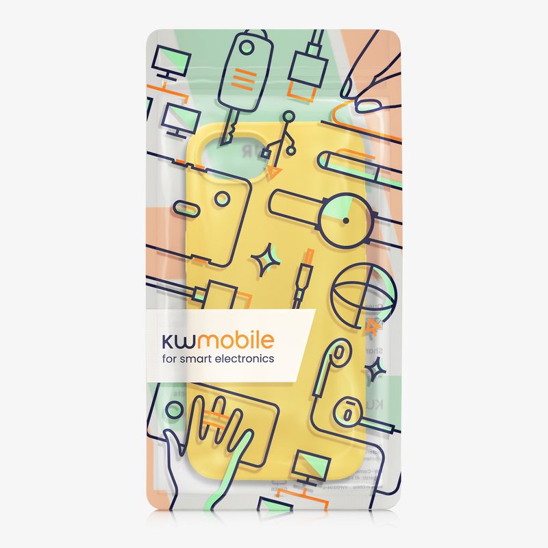 Laptop, Telefoane si Tablete - Telefoane mobile si accesorii - Accesorii Telefoane - Huse telefoane - Husa Kwmobile pentru iPhone 17e/16e, compatibilitate MagSafe, anti-alunecare, silicon, galben - Infinity.ro
