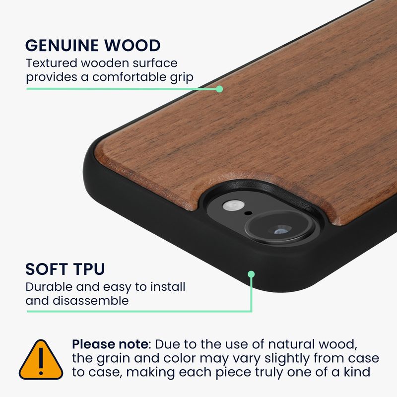Laptop, Telefoane si Tablete - Telefoane mobile si accesorii - Accesorii Telefoane - Huse telefoane - Husa Kwmobile pentru iPhone 17e/16e, compatibilitate MagSafe, lemn, TPU, maro - Infinity.ro