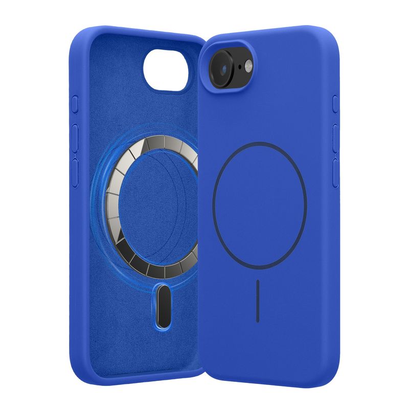Laptop, Telefoane si Tablete - Telefoane mobile si accesorii - Accesorii Telefoane - Huse telefoane - Husa Kwmobile pentru iPhone 17e/16e, compatibilitate MagSafe, incarcare wireless, silicon, albastru - Infinity.ro