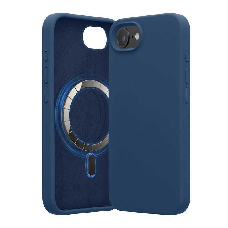 Laptop, Telefoane si Tablete - Telefoane mobile si accesorii - Accesorii Telefoane - Huse telefoane - Husa Kwmobile pentru iPhone 17e/16e, compatibilitate MagSafe, silicon, bleumarin - Infinity.ro