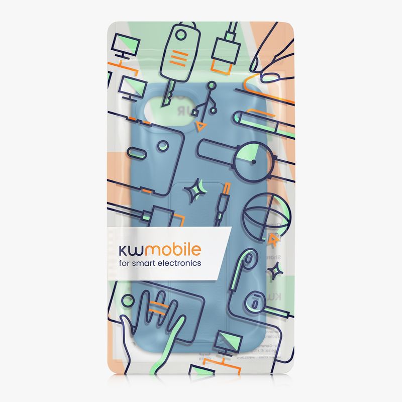 Laptop, Telefoane si Tablete - Telefoane mobile si accesorii - Accesorii Telefoane - Huse telefoane - Husa Kwmobile pentru iPhone 17e/16e, functie stand, silicon, albastru - Infinity.ro