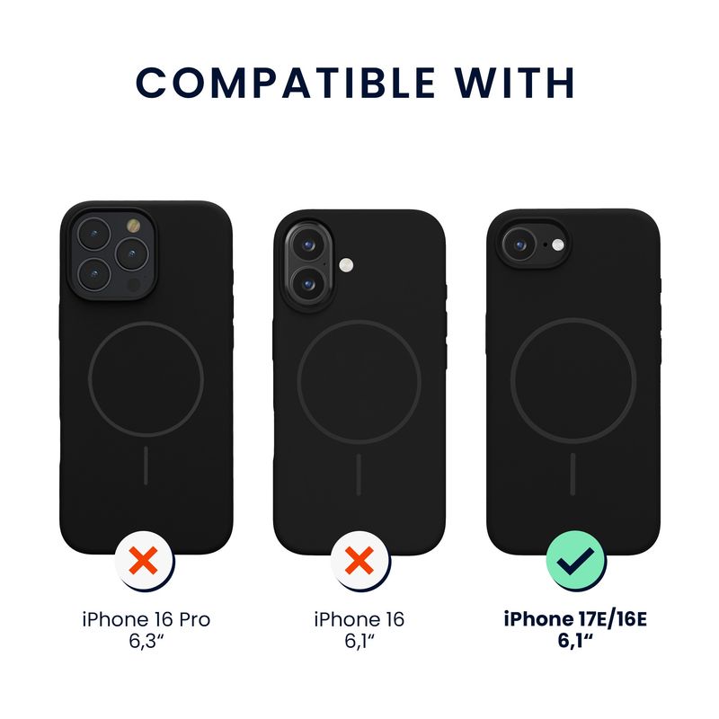 Laptop, Telefoane si Tablete - Telefoane mobile si accesorii - Accesorii Telefoane - Huse telefoane - Husa Kwmobile pentru iPhone 17e/16e, compatibilitate MagSafe, silicon, negru - Infinity.ro