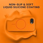 Laptop, Telefoane si Tablete - Telefoane mobile si accesorii - Accesorii Telefoane - Huse telefoane - Husa Kwmobile pentru iPhone 17e/16e, compatibilitate MagSafe, silicon, portocaliu - Infinity.ro