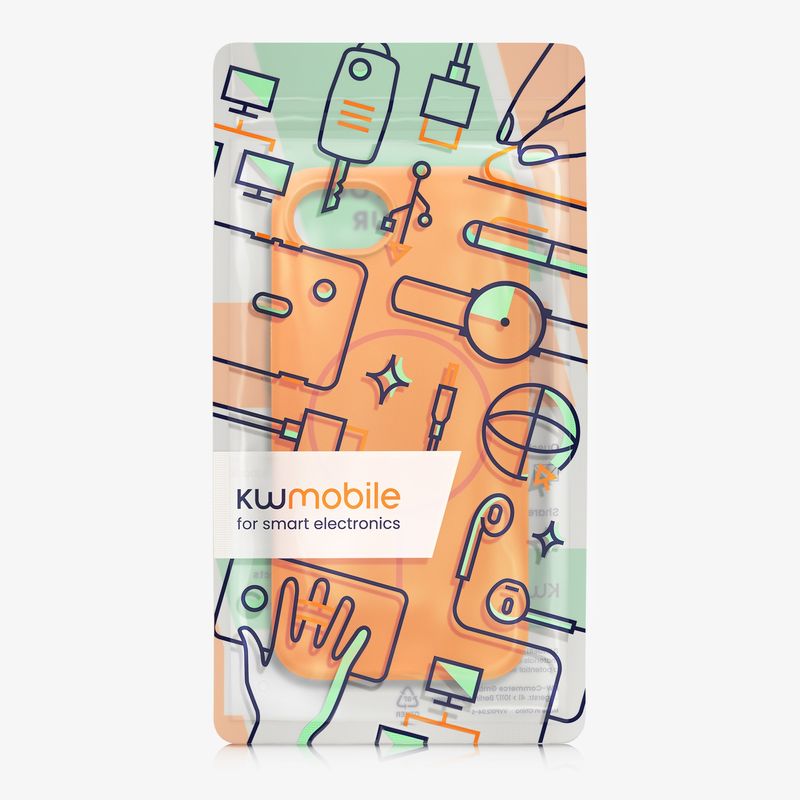 Laptop, Telefoane si Tablete - Telefoane mobile si accesorii - Accesorii Telefoane - Huse telefoane - Husa Kwmobile pentru iPhone 17e/16e, compatibilitate MagSafe, silicon, portocaliu - Infinity.ro