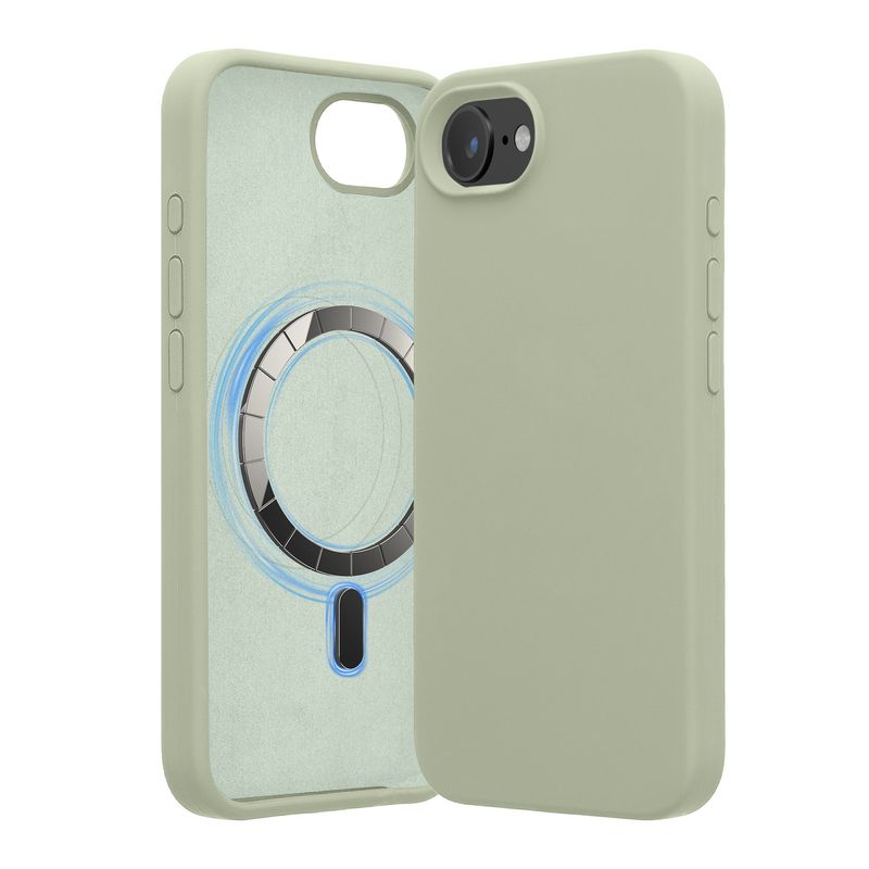 Laptop, Telefoane si Tablete - Telefoane mobile si accesorii - Accesorii Telefoane - Huse telefoane - Husa Kwmobile pentru iPhone 17e/16e, compatibilitate MagSafe, silicon, verde - Infinity.ro