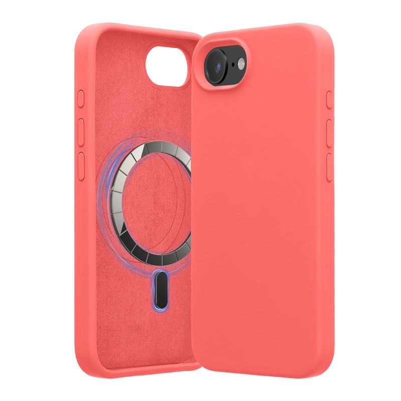 Laptop, Telefoane si Tablete - Telefoane mobile si accesorii - Accesorii Telefoane - Huse telefoane - Husa Kwmobile pentru iPhone 17e/16e, compatibilitate MagSafe, silicon, roz - Infinity.ro