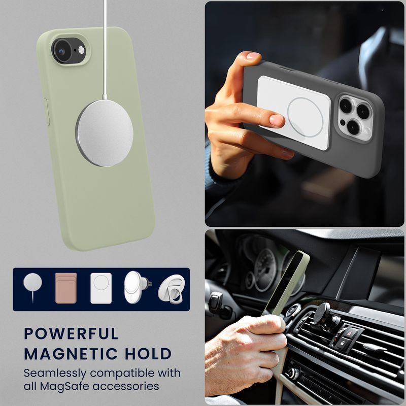Laptop, Telefoane si Tablete - Telefoane mobile si accesorii - Accesorii Telefoane - Huse telefoane - Husa Kwmobile pentru iPhone 17e/16e, compatibilitate MagSafe, silicon, verde - Infinity.ro