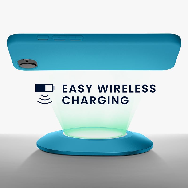 Laptop, Telefoane si Tablete - Telefoane mobile si accesorii - Accesorii Telefoane - Huse telefoane - Husa Kwmobile pentru iPhone 17e/16e, incarcare wireless, anti-alunecare, silicon, albastru - Infinity.ro