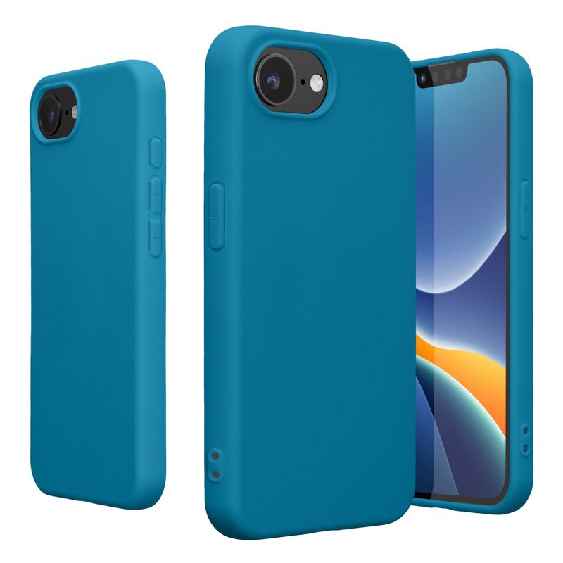 Laptop, Telefoane si Tablete - Telefoane mobile si accesorii - Accesorii Telefoane - Huse telefoane - Husa Kwmobile pentru iPhone 17e/16e, incarcare wireless, anti-alunecare, silicon, albastru - Infinity.ro
