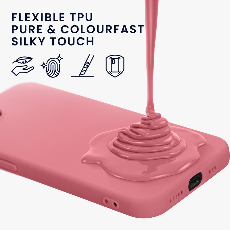Laptop, Telefoane si Tablete - Telefoane mobile si accesorii - Accesorii Telefoane - Huse telefoane - Husa Kwmobile pentru iPhone 17e/16e, incarcare wireless, anti-alunecare, TPU, roz - Infinity.ro