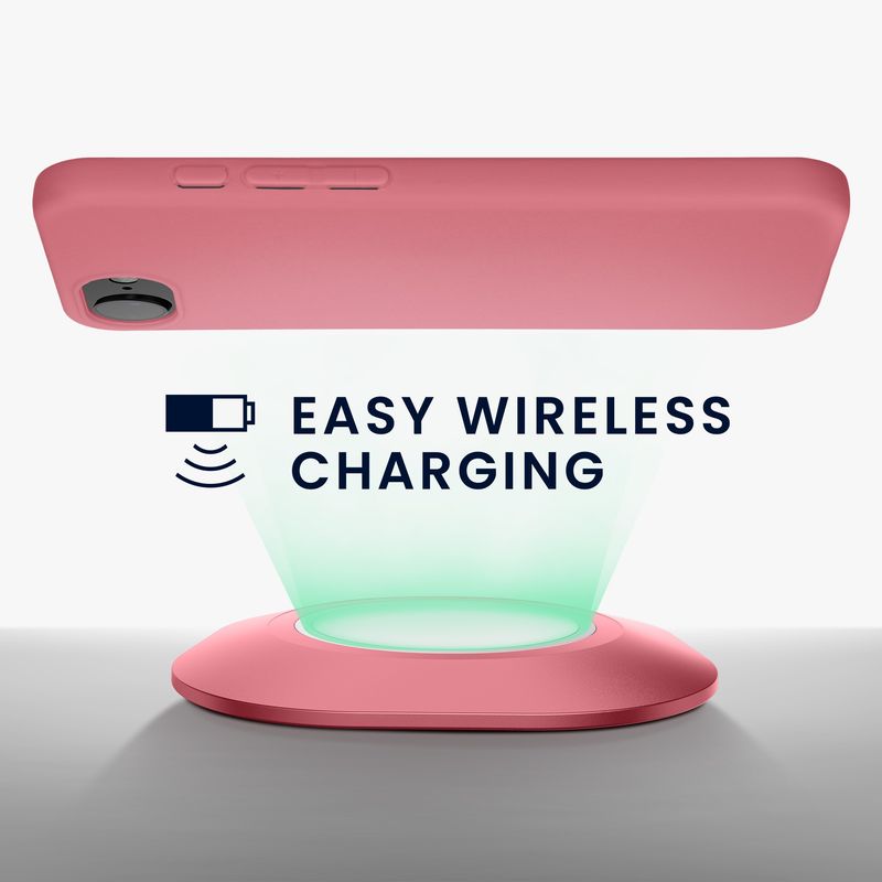Laptop, Telefoane si Tablete - Telefoane mobile si accesorii - Accesorii Telefoane - Huse telefoane - Husa Kwmobile pentru iPhone 17e/16e, incarcare wireless, anti-alunecare, TPU, roz - Infinity.ro