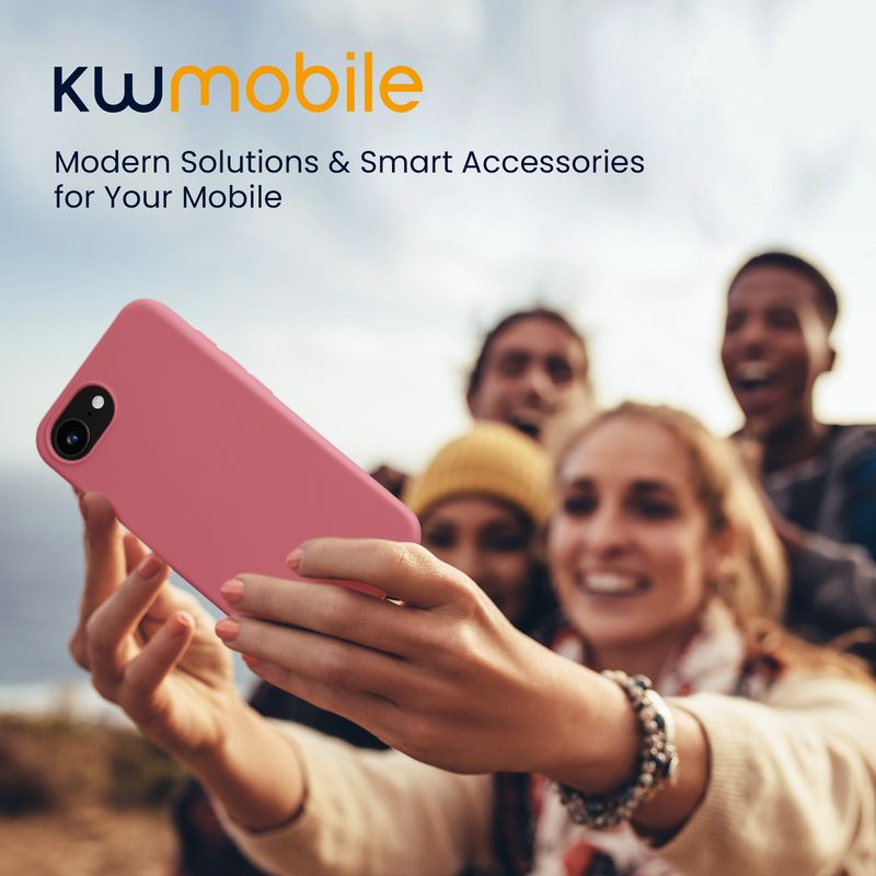 Laptop, Telefoane si Tablete - Telefoane mobile si accesorii - Accesorii Telefoane - Huse telefoane - Husa Kwmobile pentru iPhone 17e/16e, incarcare wireless, anti-alunecare, TPU, roz - Infinity.ro