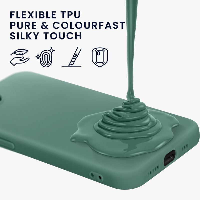 Laptop, Telefoane si Tablete - Telefoane mobile si accesorii - Accesorii Telefoane - Huse telefoane - Husa Kwmobile pentru iPhone 17e/16e, incarcare wireless, anti-alunecare, TPU, verde - Infinity.ro