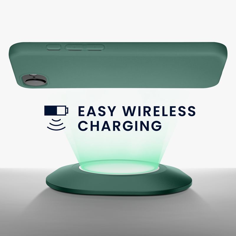 Laptop, Telefoane si Tablete - Telefoane mobile si accesorii - Accesorii Telefoane - Huse telefoane - Husa Kwmobile pentru iPhone 17e/16e, incarcare wireless, anti-alunecare, TPU, verde - Infinity.ro