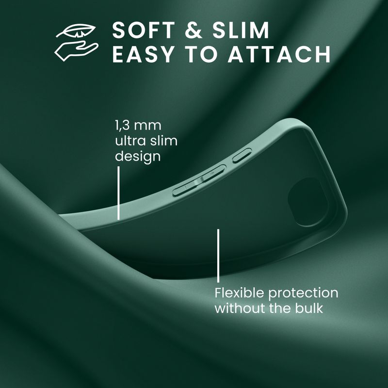 Laptop, Telefoane si Tablete - Telefoane mobile si accesorii - Accesorii Telefoane - Huse telefoane - Husa Kwmobile pentru iPhone 17e/16e, incarcare wireless, anti-alunecare, TPU, verde - Infinity.ro