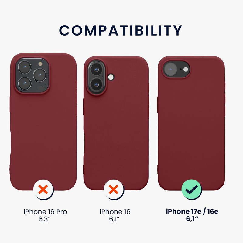 Laptop, Telefoane si Tablete - Telefoane mobile si accesorii - Accesorii Telefoane - Huse telefoane - Husa Kwmobile pentru iPhone 17e/16e, incarcare wireless, anti-alunecare, TPU, mov - Infinity.ro